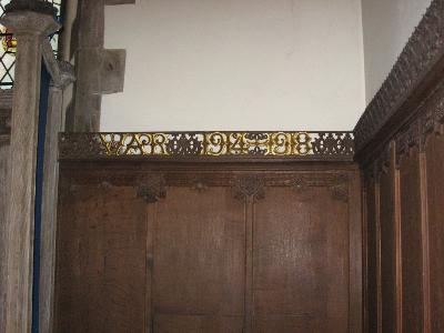 Panelling at St John the Baptist Church