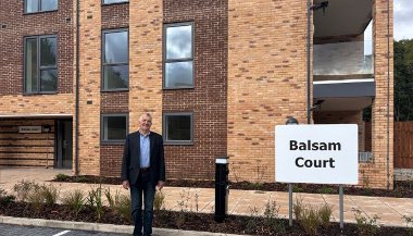 Cllr Eddie Lavery visits new council homes at Maple and Poplar in Hayes