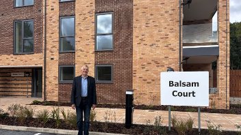 Cllr Eddie Lavery visits new council homes at Maple and Poplar in Hayes