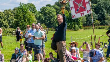 Falconer at Cranford Park Family Day 2024