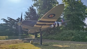 Spitfire outside the Battle of Britain Bunker