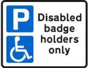 Disabled parking bay sign