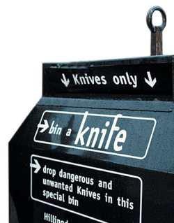 Bin a knife Bin a knife